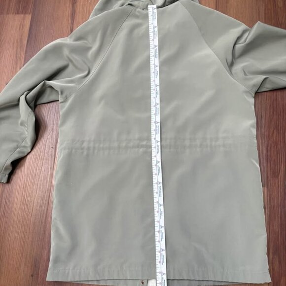 Braetan Jacket Green Windbreaker Full Zip Removable Hood Rain Coat Womens Medium - Picture 4 of 6